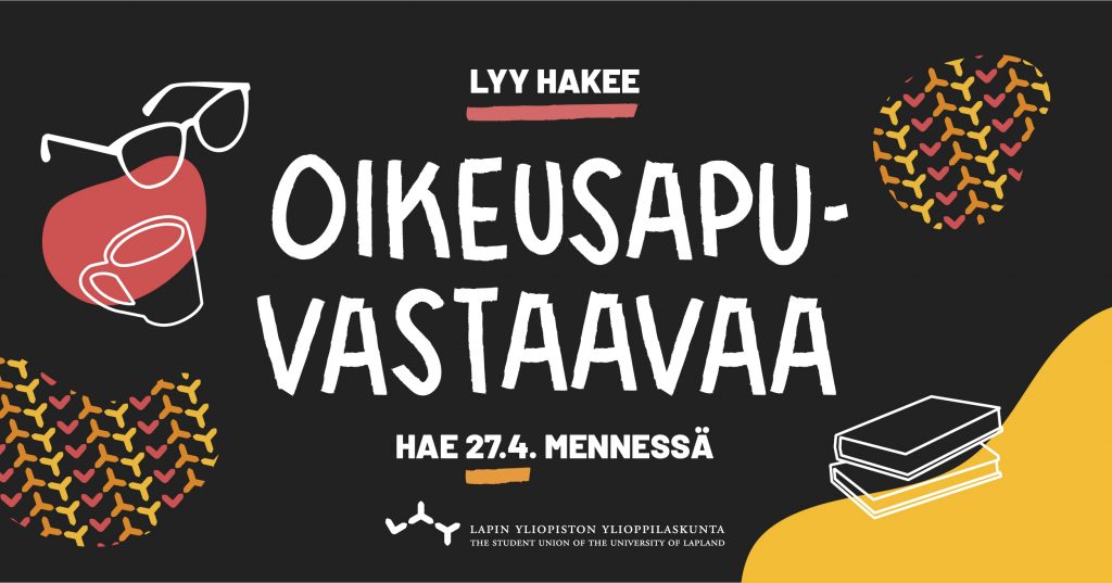 LYY hakee oikeusapuvastaavaa, hae 27.4. mennessä.