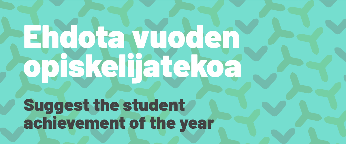 Ehdota vuoden opiskelijatekoa